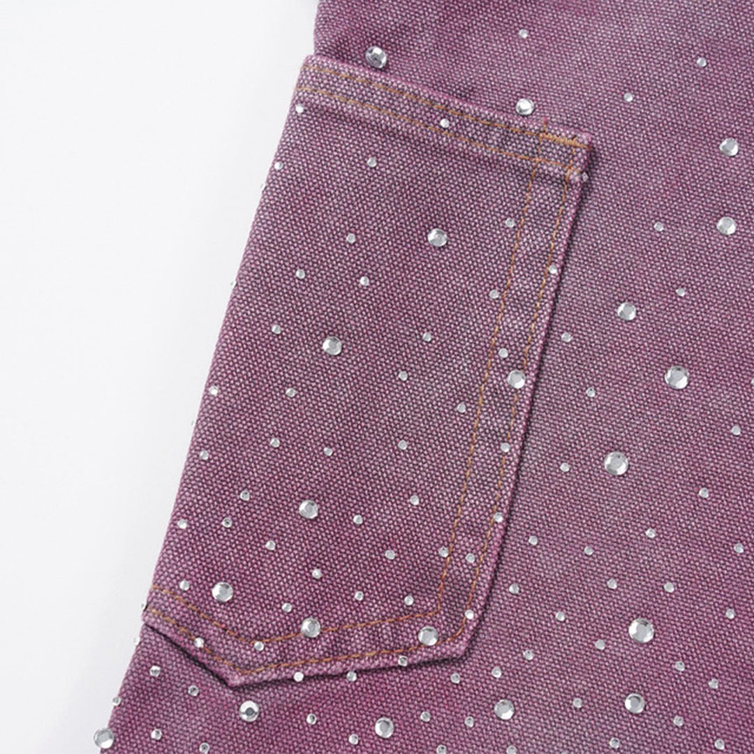 Rhinestone Cowboy Denim Shorts - Thrashink