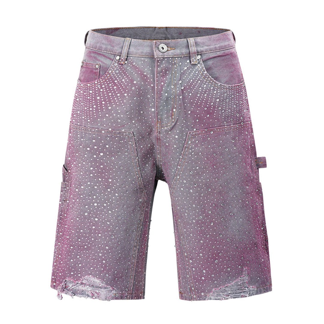 Rhinestone Cowboy Denim Shorts - Thrashink