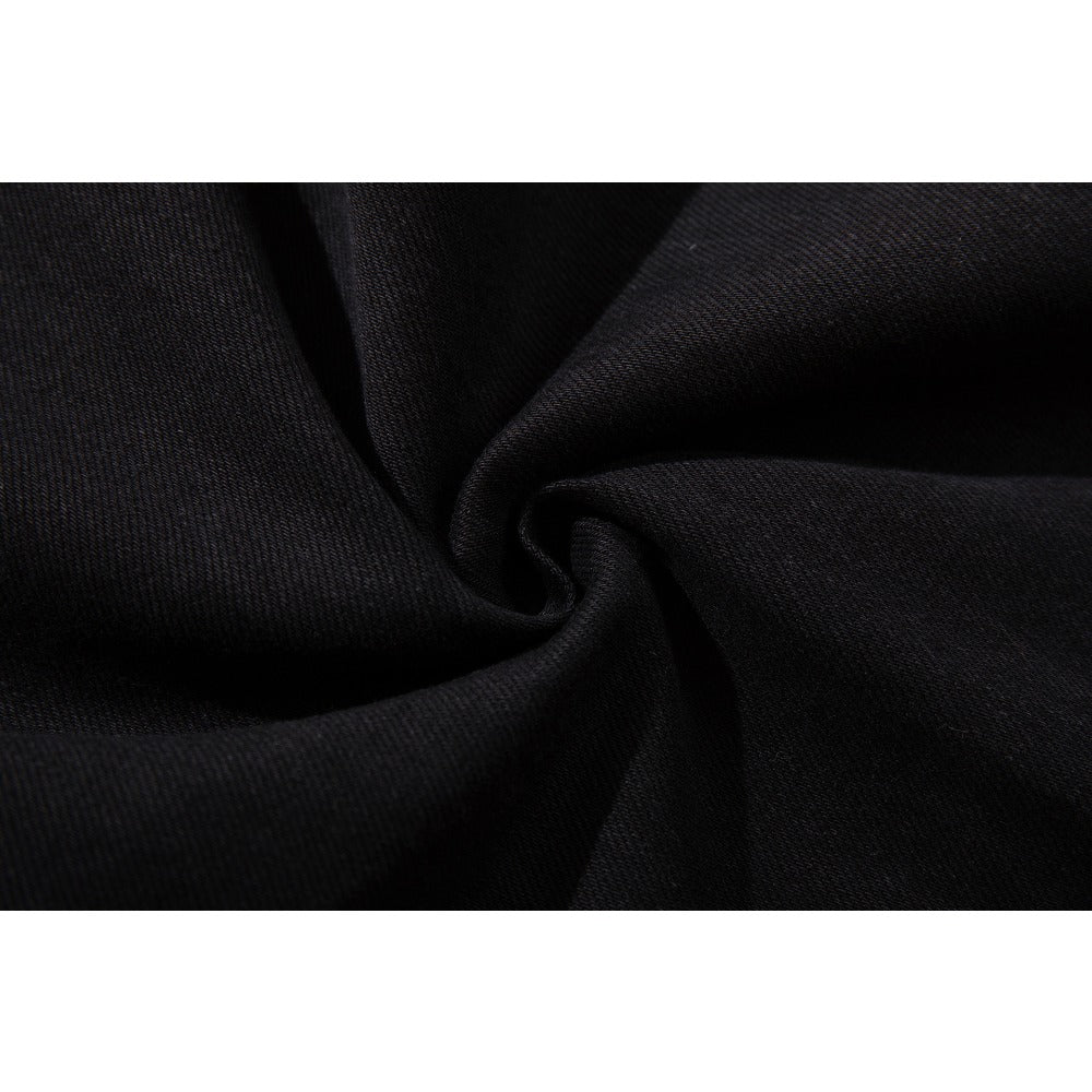 Rhinestone Leopard Music Note Print Jeans - Thrashink