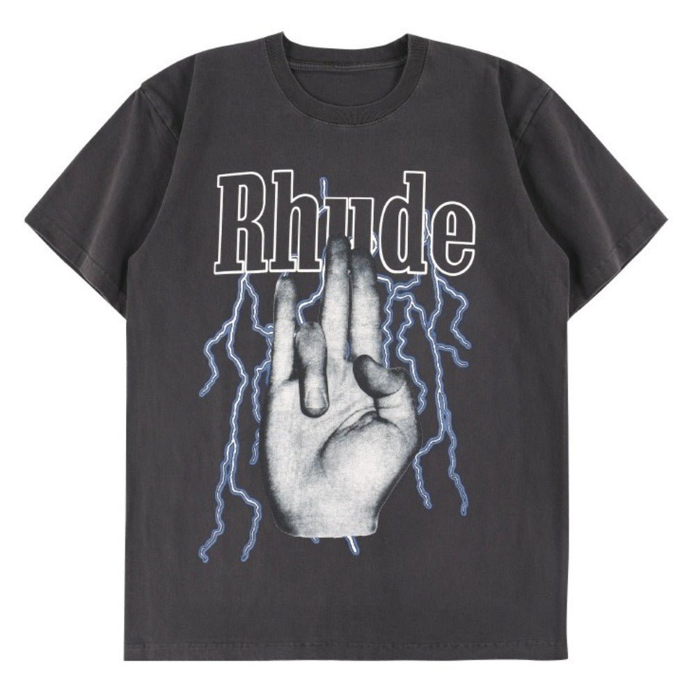 Rhude Thunder Hand T-Shirt - Thrashink