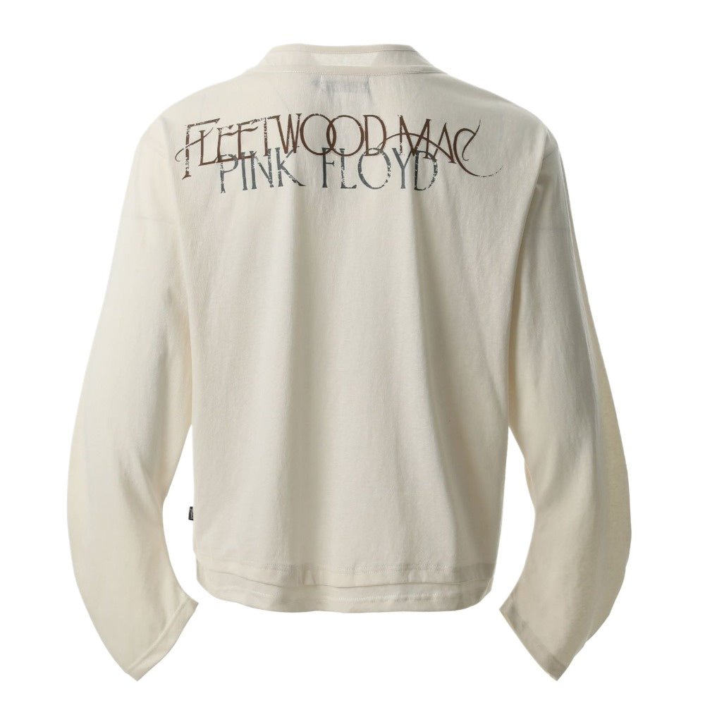 Rock Band Print Henley Collar T-Shirt - Thrashink