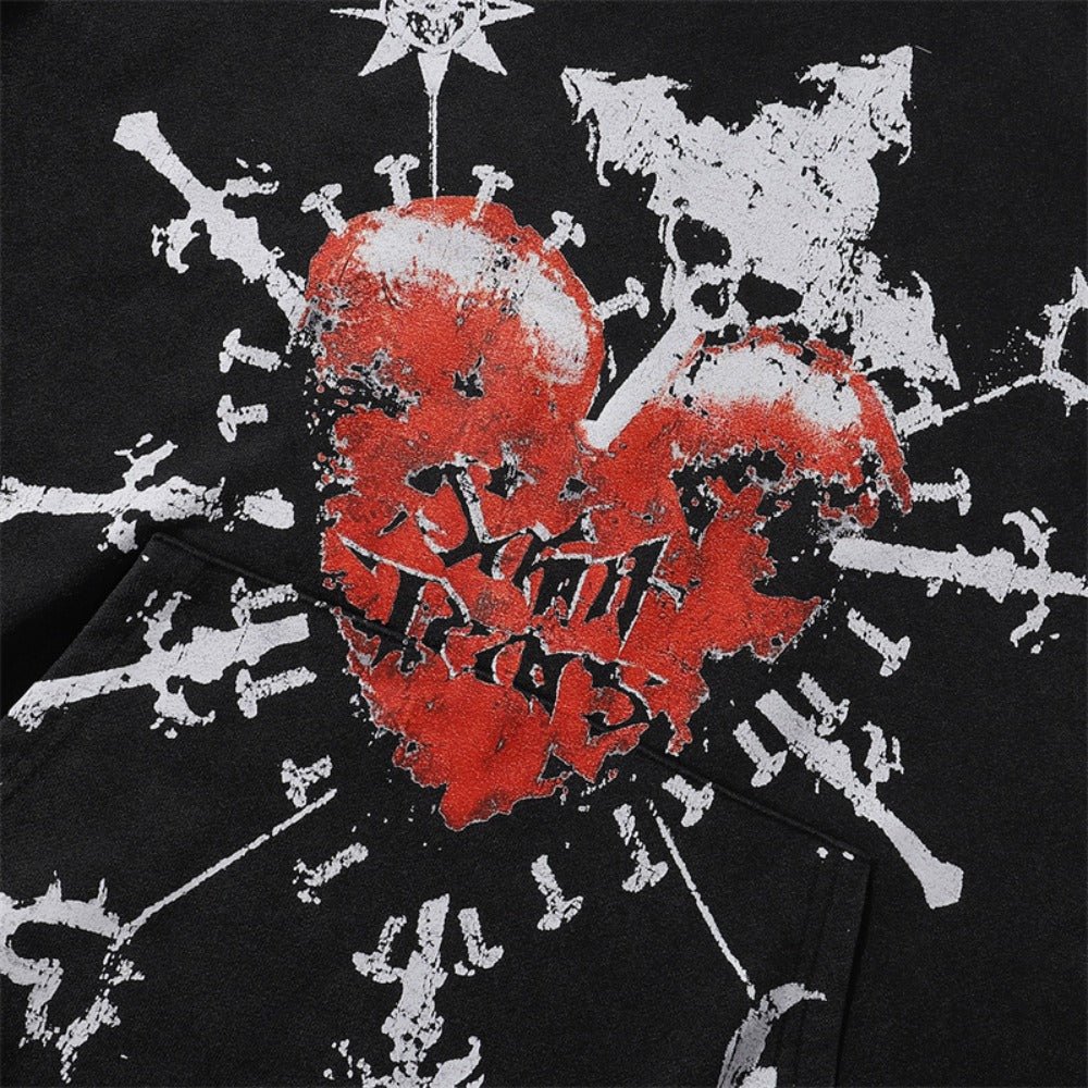 Saint Gothic Heart Hoodie - Thrashink