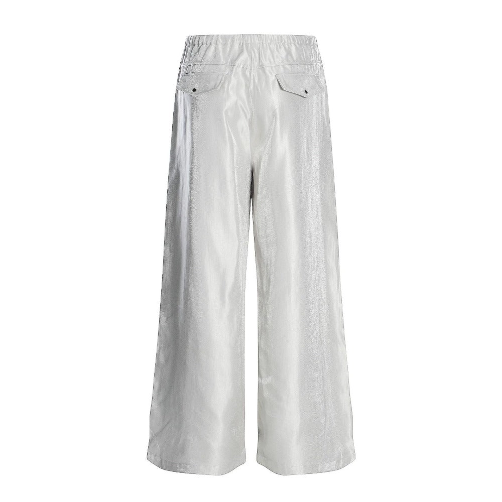 Satin Cargo Wide - Leg Pants - Thrashink