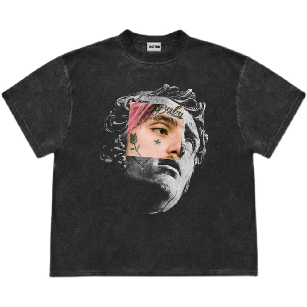 Sculpture and Man Mottled T-Shirt - Thrashink