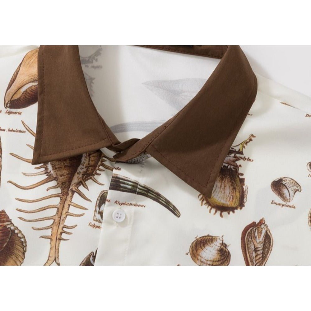 Seashell Atlas Print Shirt - Thrashink