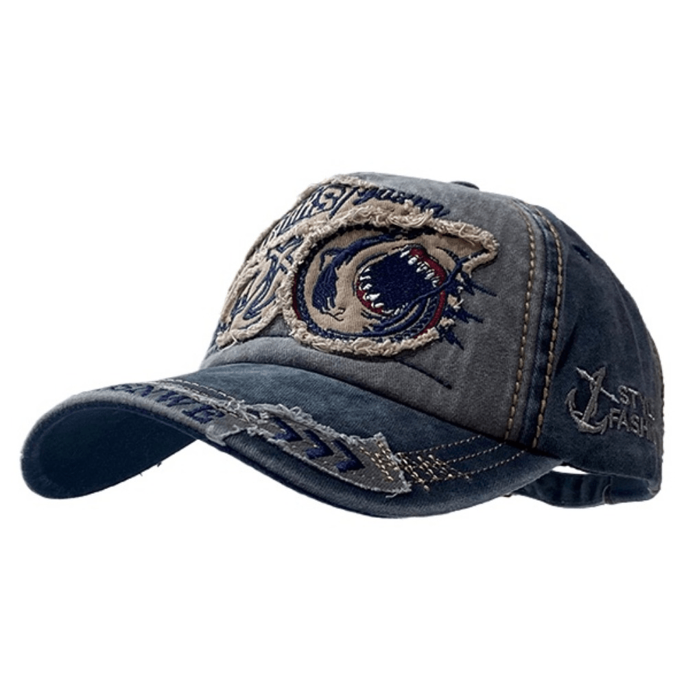 Shark Frayed Patch Cap - Thrashink