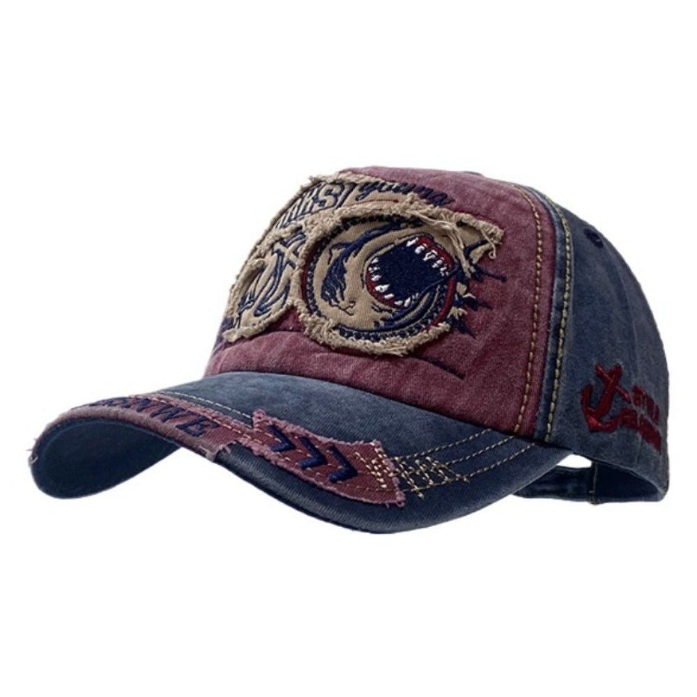 Shark Frayed Patch Cap - Thrashink