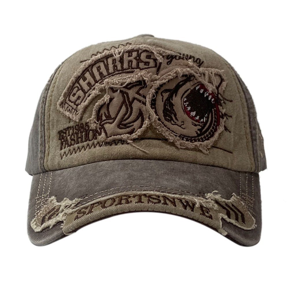 Shark Frayed Patch Cap - Thrashink