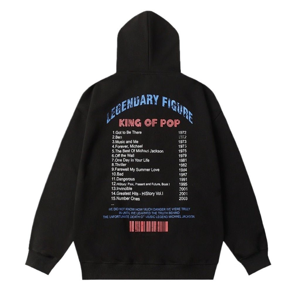 Silhouette Lettering Print Hoodie - Thrashink