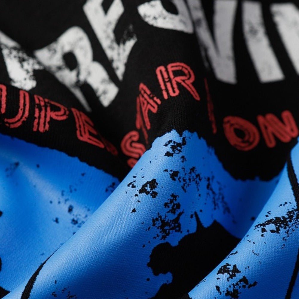 Silhouette Lettering Print Hoodie - Thrashink