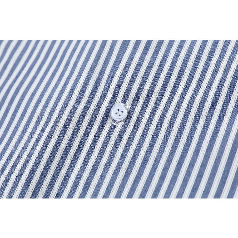 Silhouette Striped Washed Long - sleeve Shirt - Thrashink