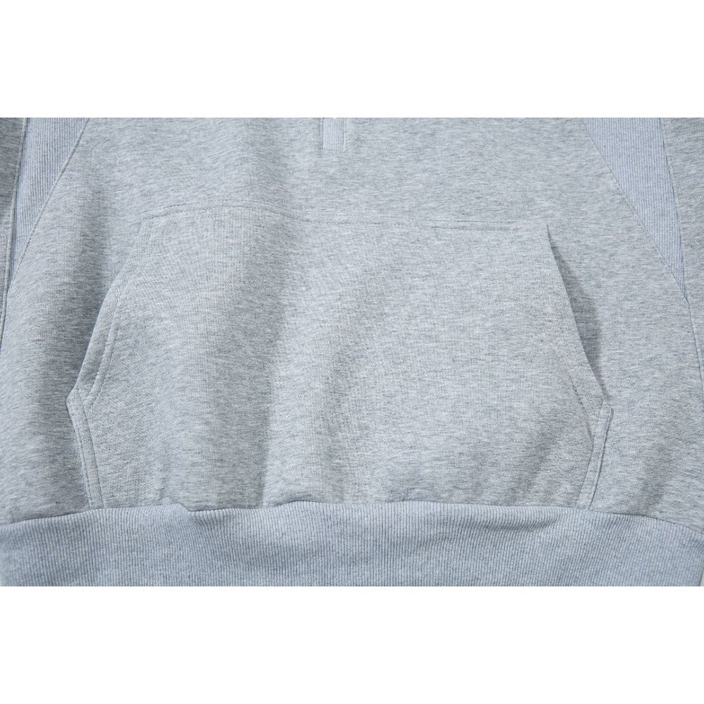 Simple Half - Zip Pullover Hoodies - Thrashink