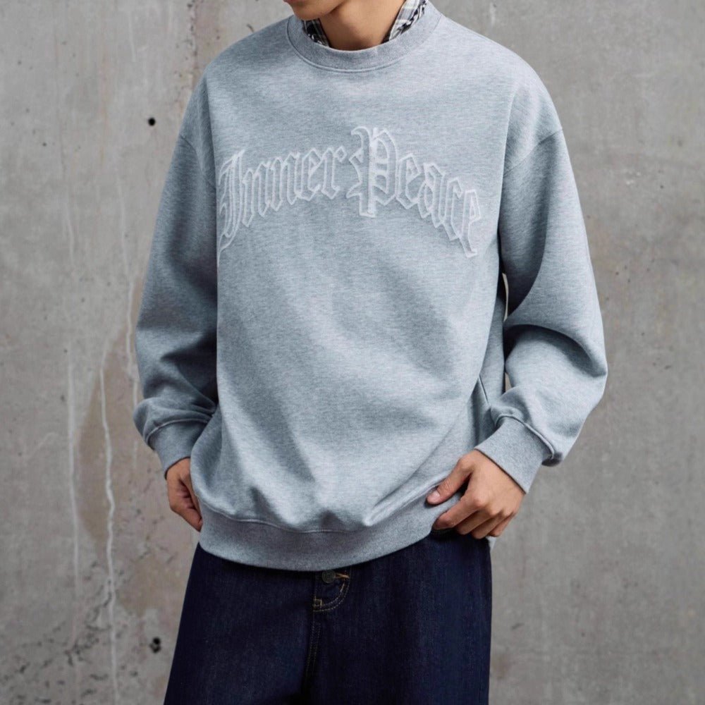 Simple Letter Print Loose Sweatshirt - Thrashink