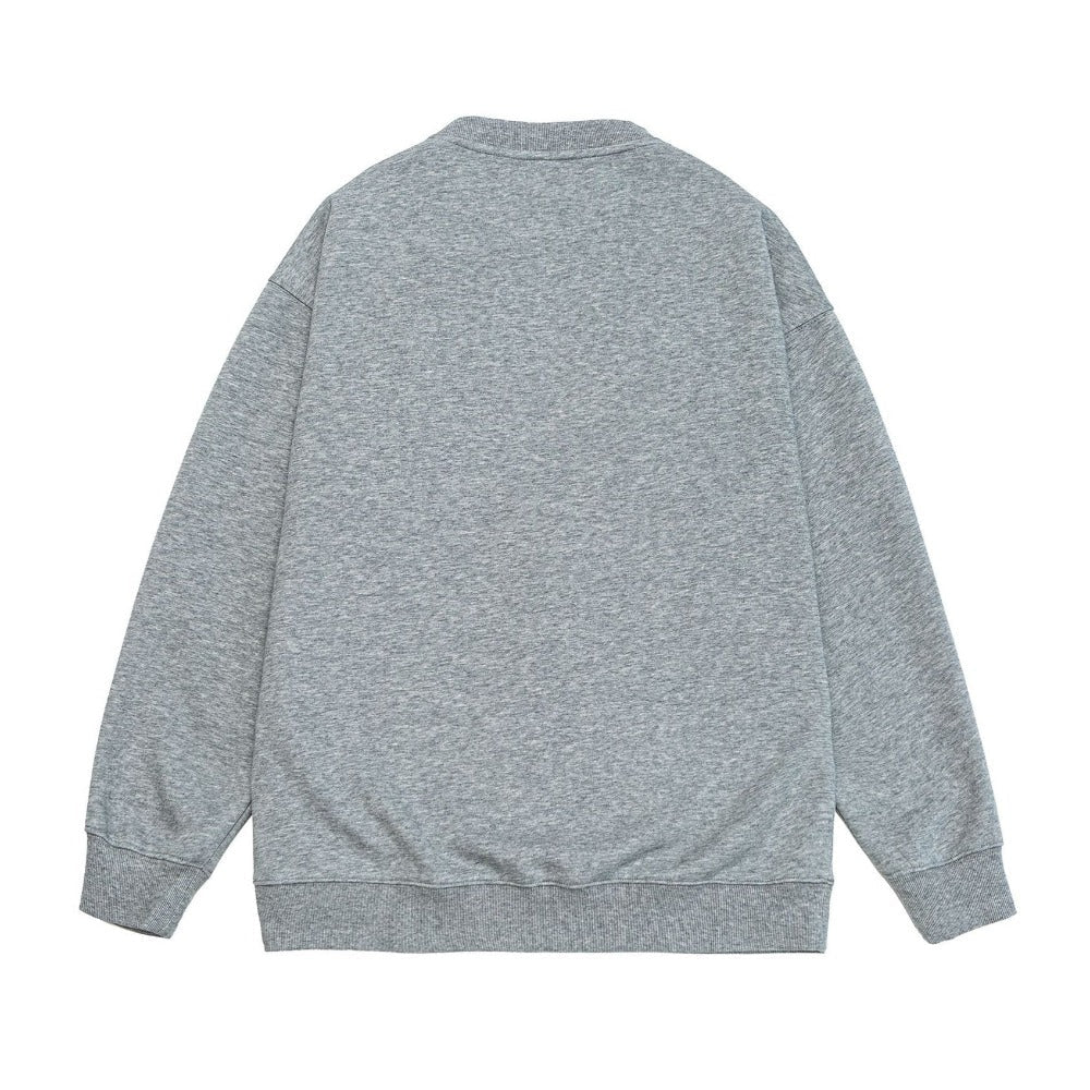 Simple Letter Print Loose Sweatshirt - Thrashink