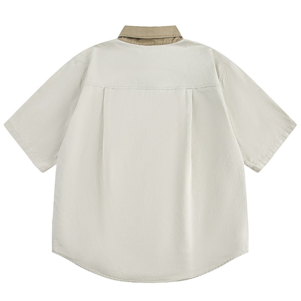 Simple Washed Workwear Shirt - Thrashink