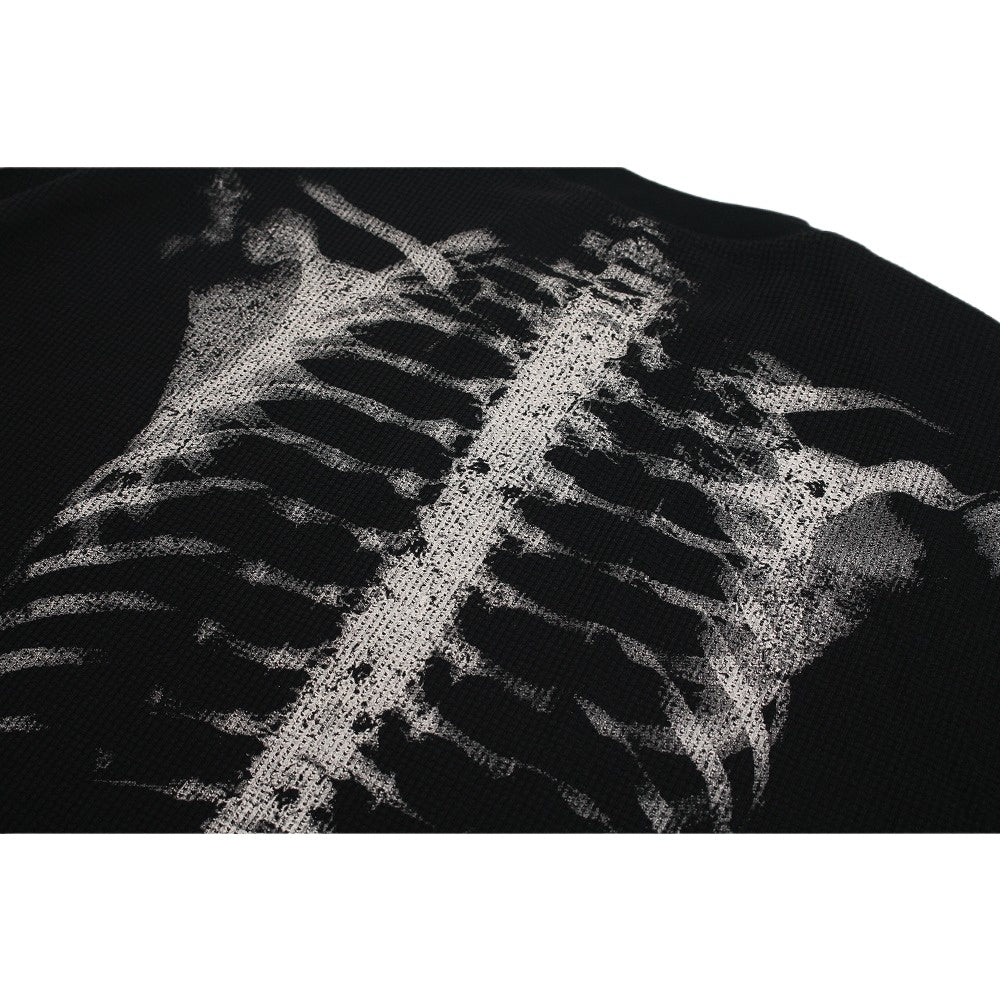 Skeleton Graphic Long Sleeve T-Shirt - Thrashink
