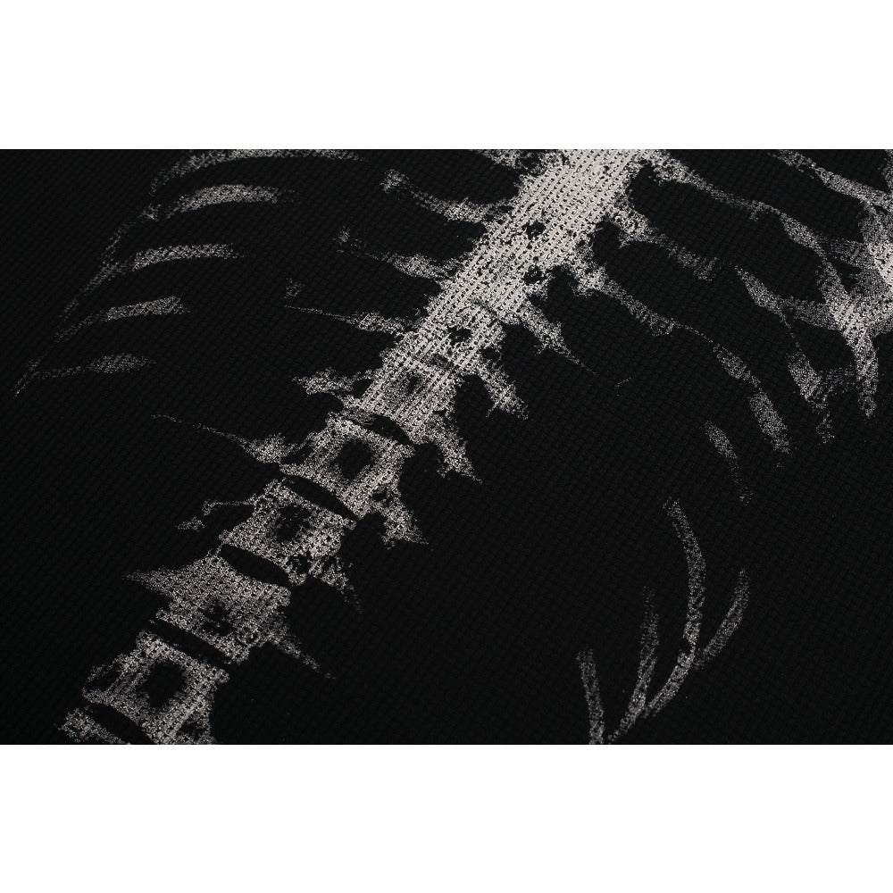 Skeleton Graphic Long Sleeve T-Shirt - Thrashink