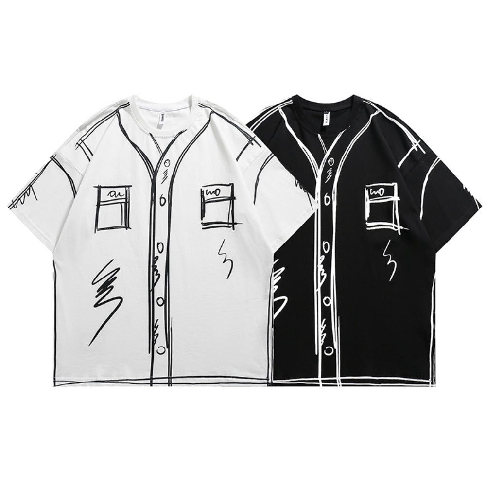 Sketch Graffiti Short Sleeve T-Shirt - Thrashink