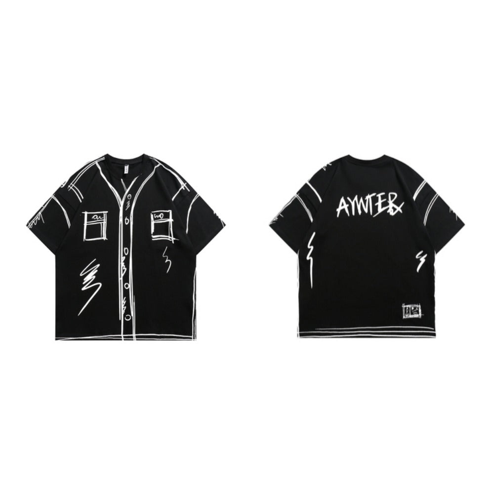 Sketch Graffiti Short Sleeve T-Shirt - Thrashink