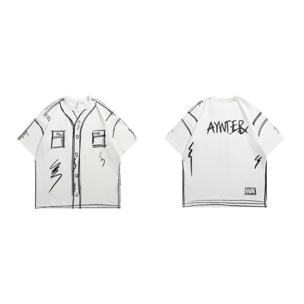 Sketch Graffiti Short Sleeve T-Shirt - Thrashink