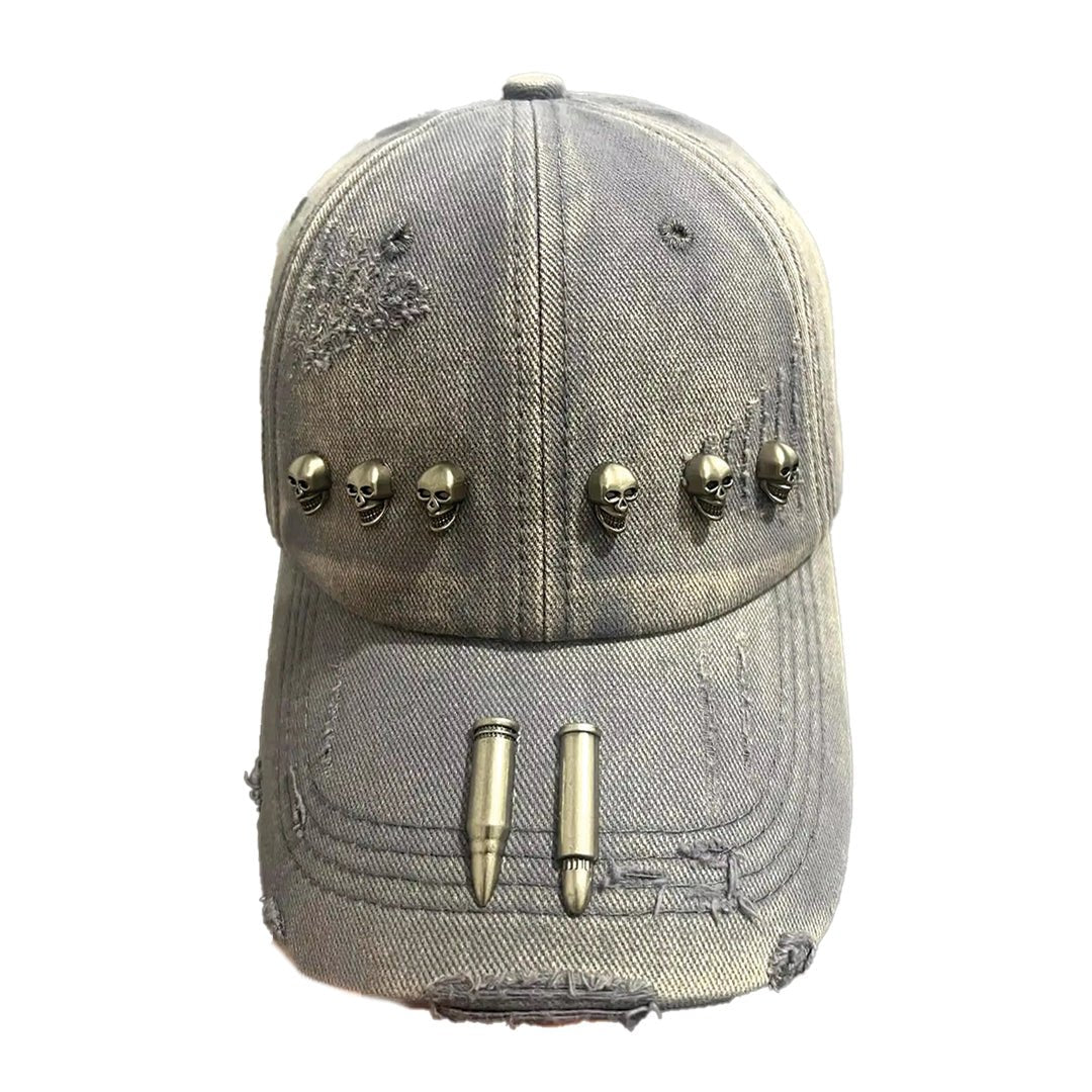 Skull and Bullet Baseball Cap - Thrashink