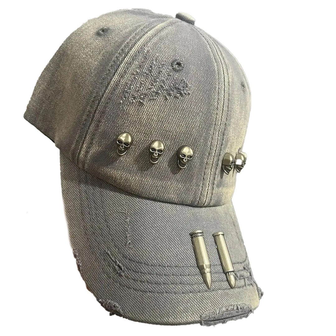 Skull and Bullet Baseball Cap - Thrashink