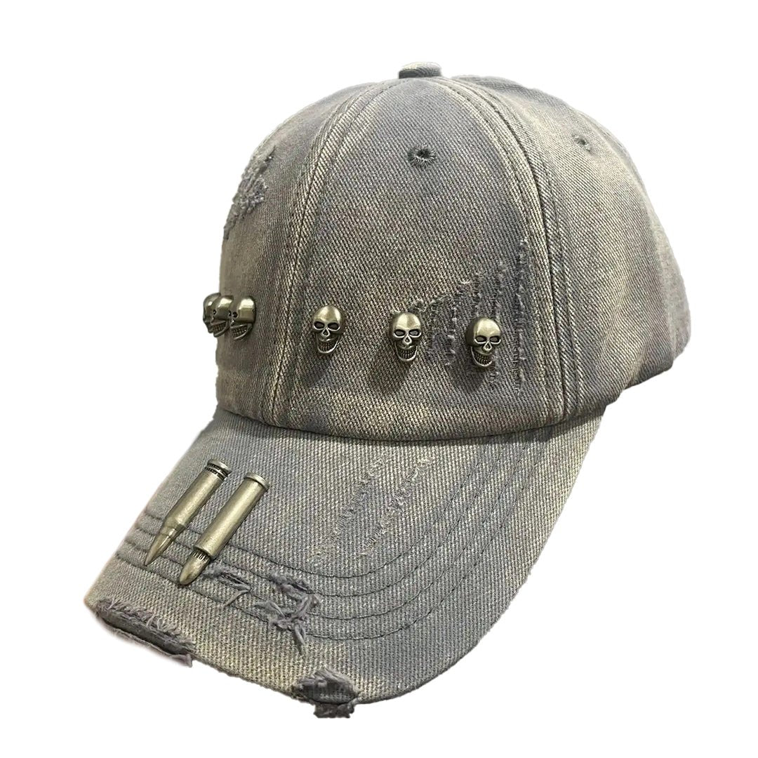 Skull and Bullet Baseball Cap - Thrashink