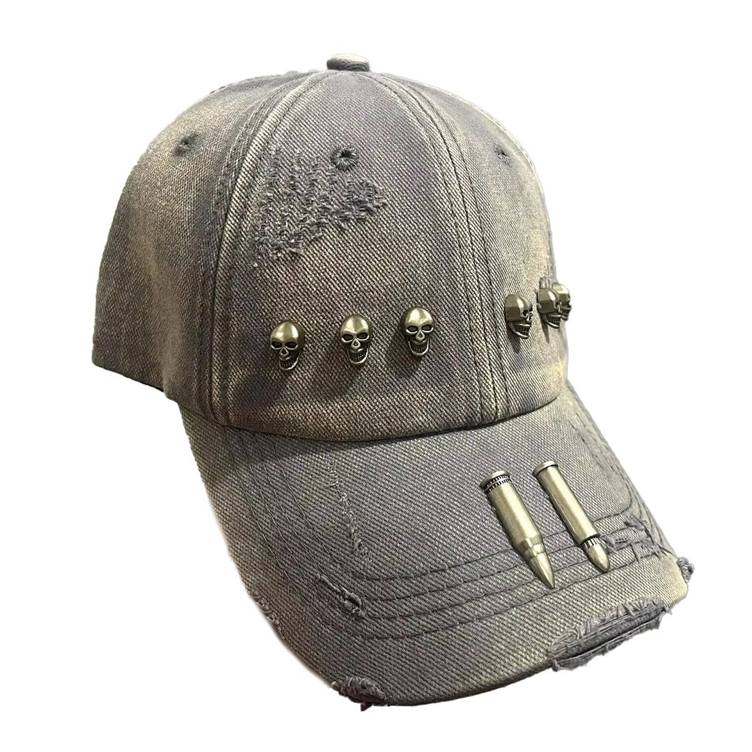 Skull and Bullet Baseball Cap - Thrashink