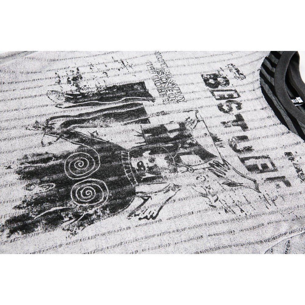 Skull Demon Fake Two Piece Hollow T-Shirt - Thrashink