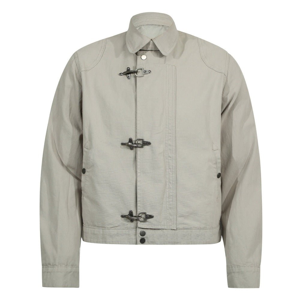 Solid - color Locomotive Workwear Jacket - Thrashink