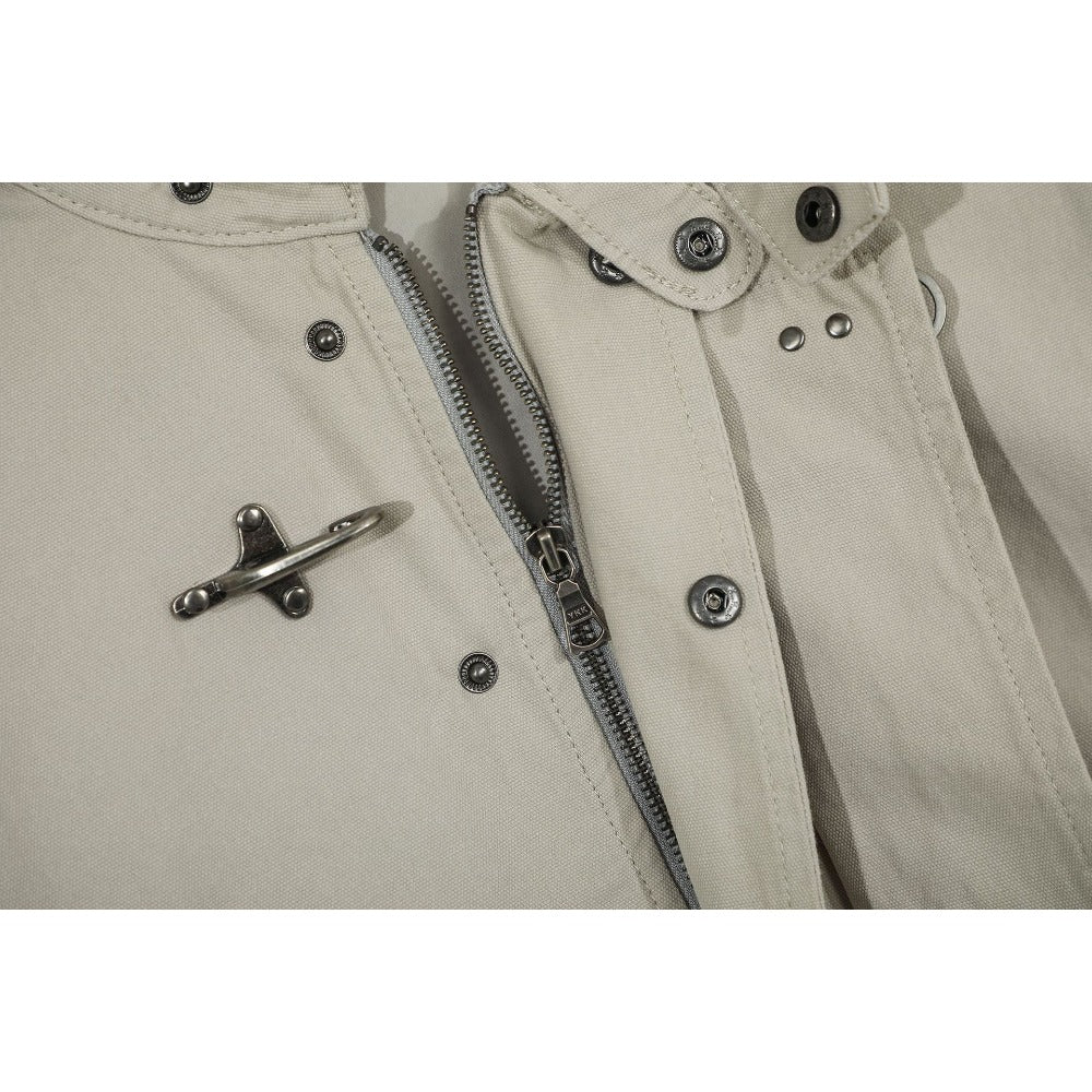 Solid - color Locomotive Workwear Jacket - Thrashink