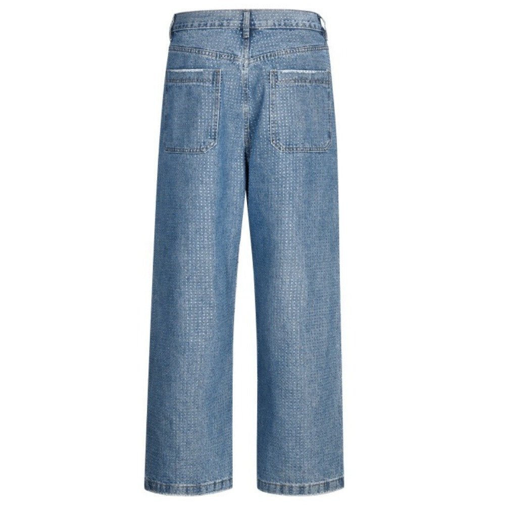Sparkling Rhinestone Studded Jeans - Thrashink