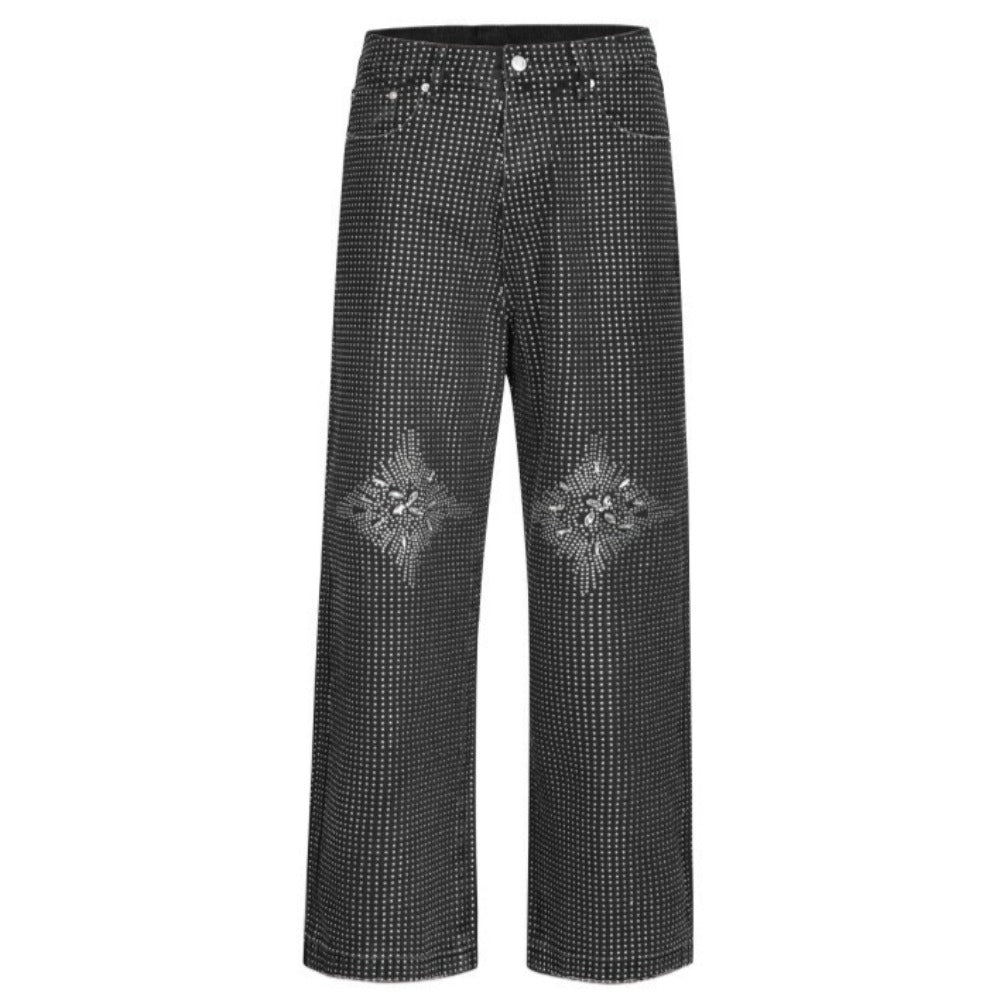 Sparkling Rhinestone Studded Jeans - Thrashink