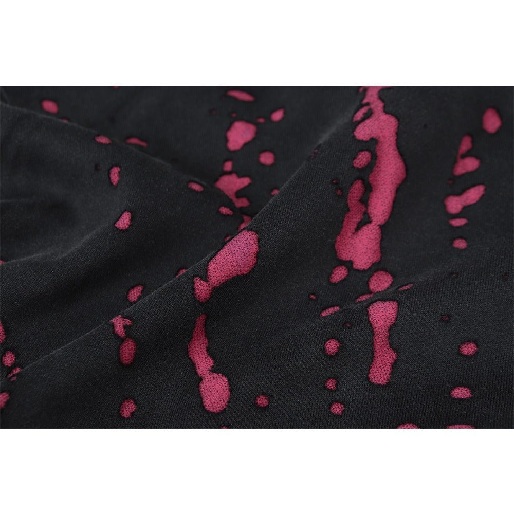Splatter Print Hoodie - Thrashink
