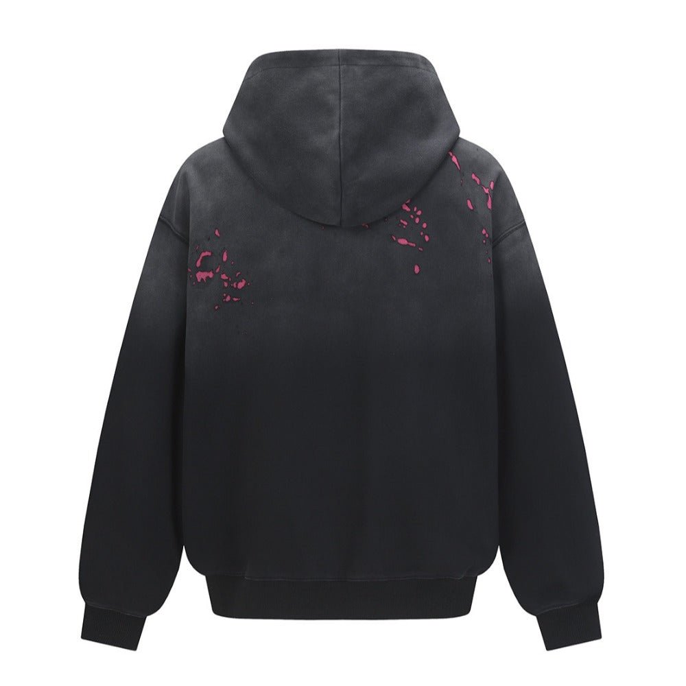 Splatter Print Hoodie - Thrashink