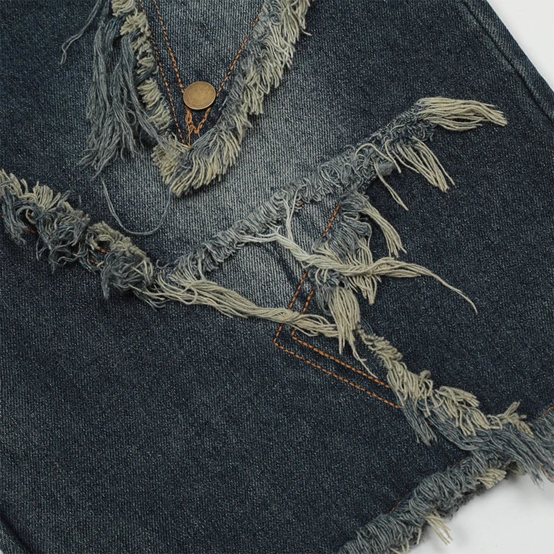 Star Denim Shorts - Thrashink