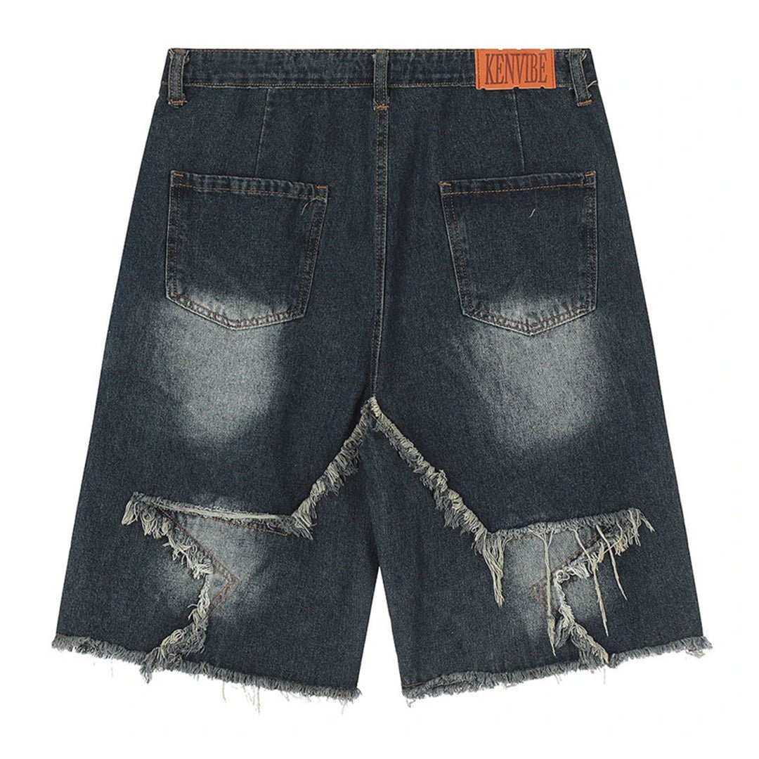 Star Denim Shorts - Thrashink