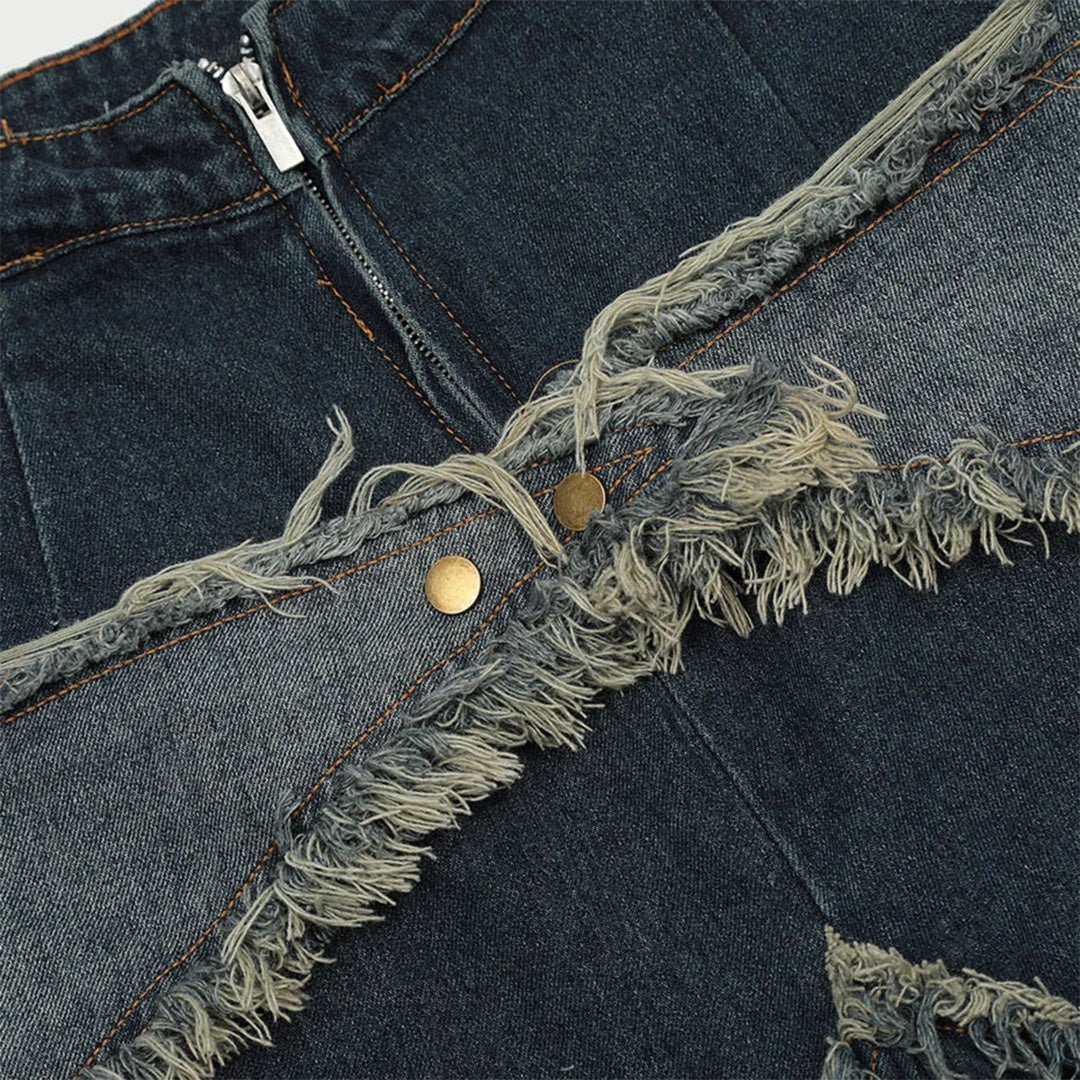 Star Denim Shorts - Thrashink