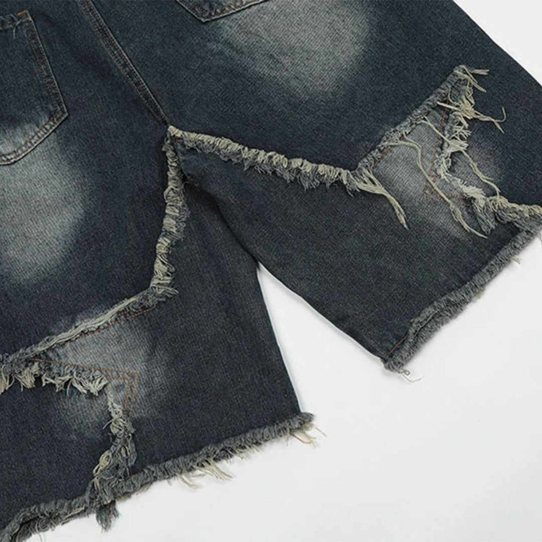 Star Denim Shorts - Thrashink