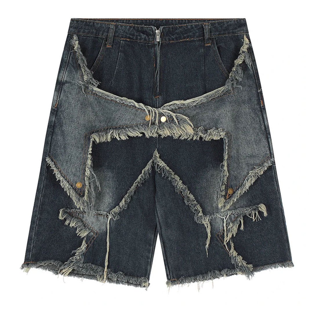 Star Denim Shorts - Thrashink