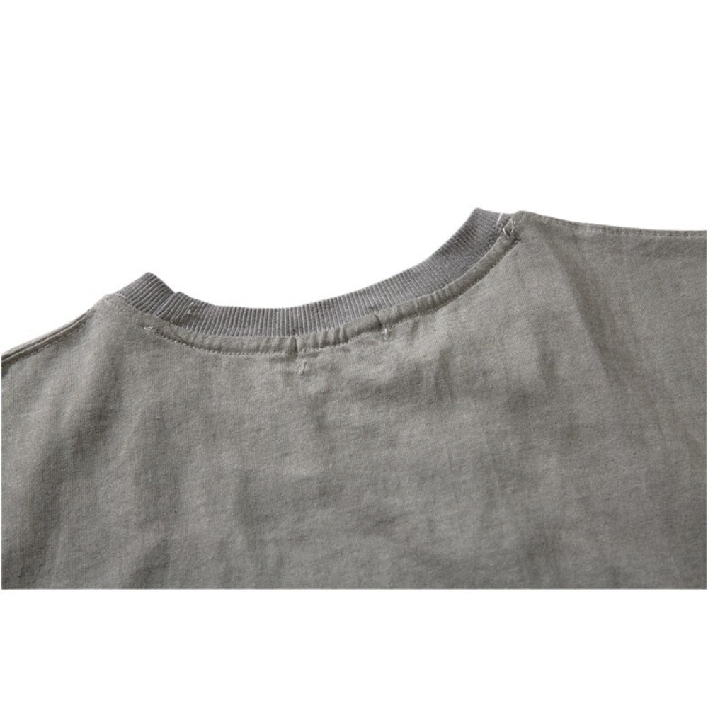 Star Graffiti Print Ripped Tank Top - Thrashink