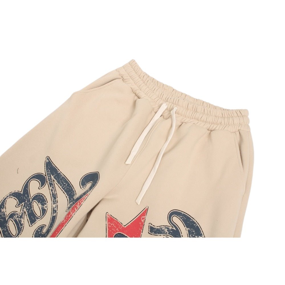 Star Letter Graphic Baggy Sweatpants - Thrashink