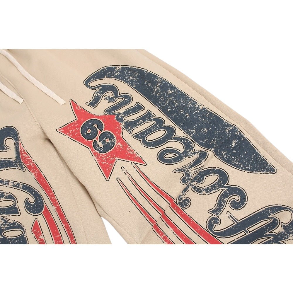 Star Letter Graphic Baggy Sweatpants - Thrashink