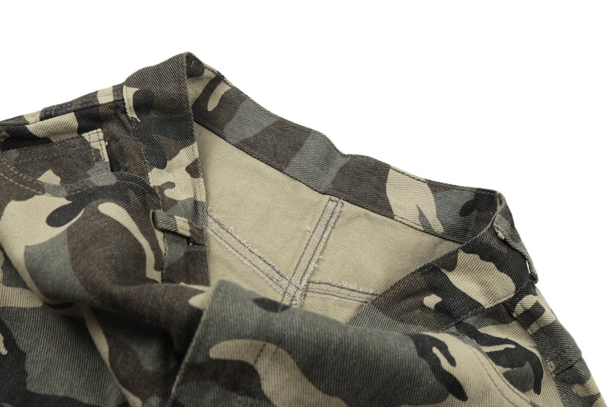 Star - Patch Camo Wide - Leg Cargo Pants - Thrashink