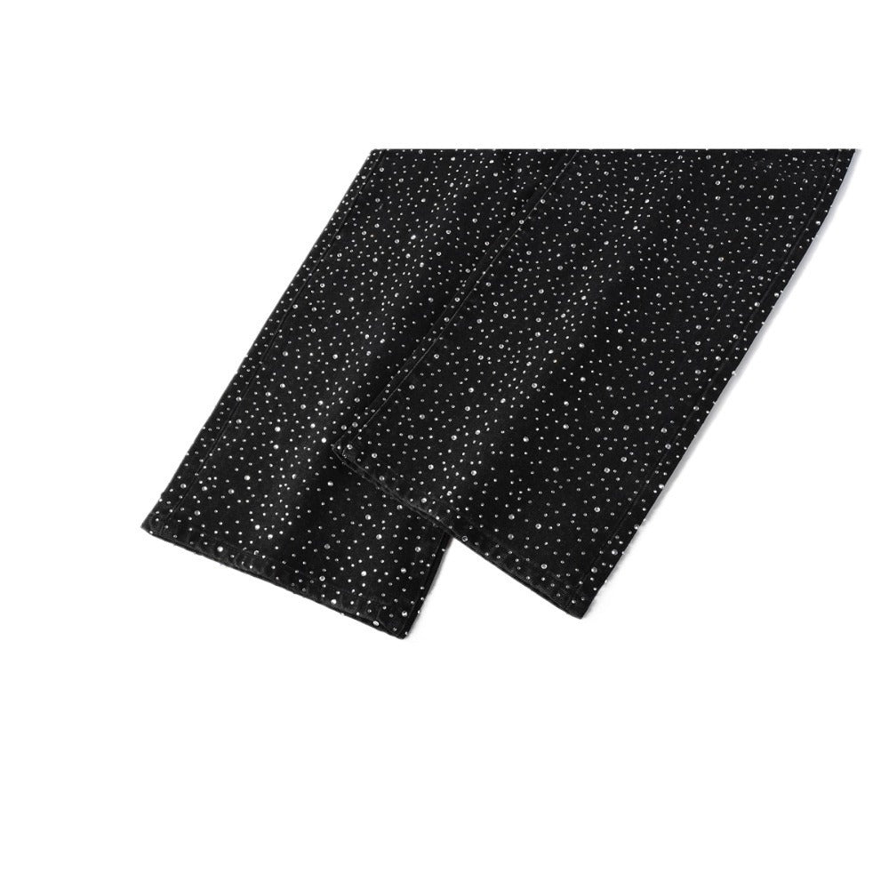 Starry Full Rhinestone Belt Jeans - Thrashink