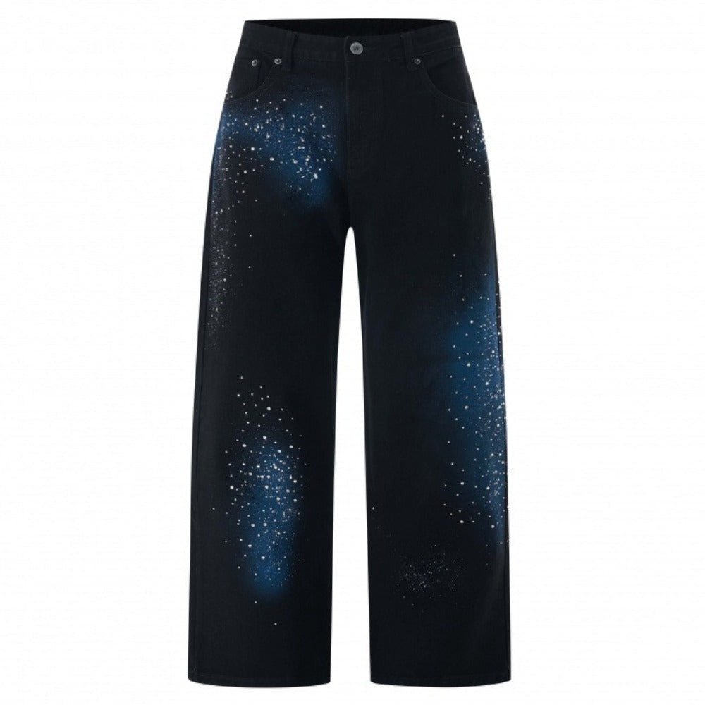 Starry Sky Rhinestone - Embellished Jeans - Thrashink