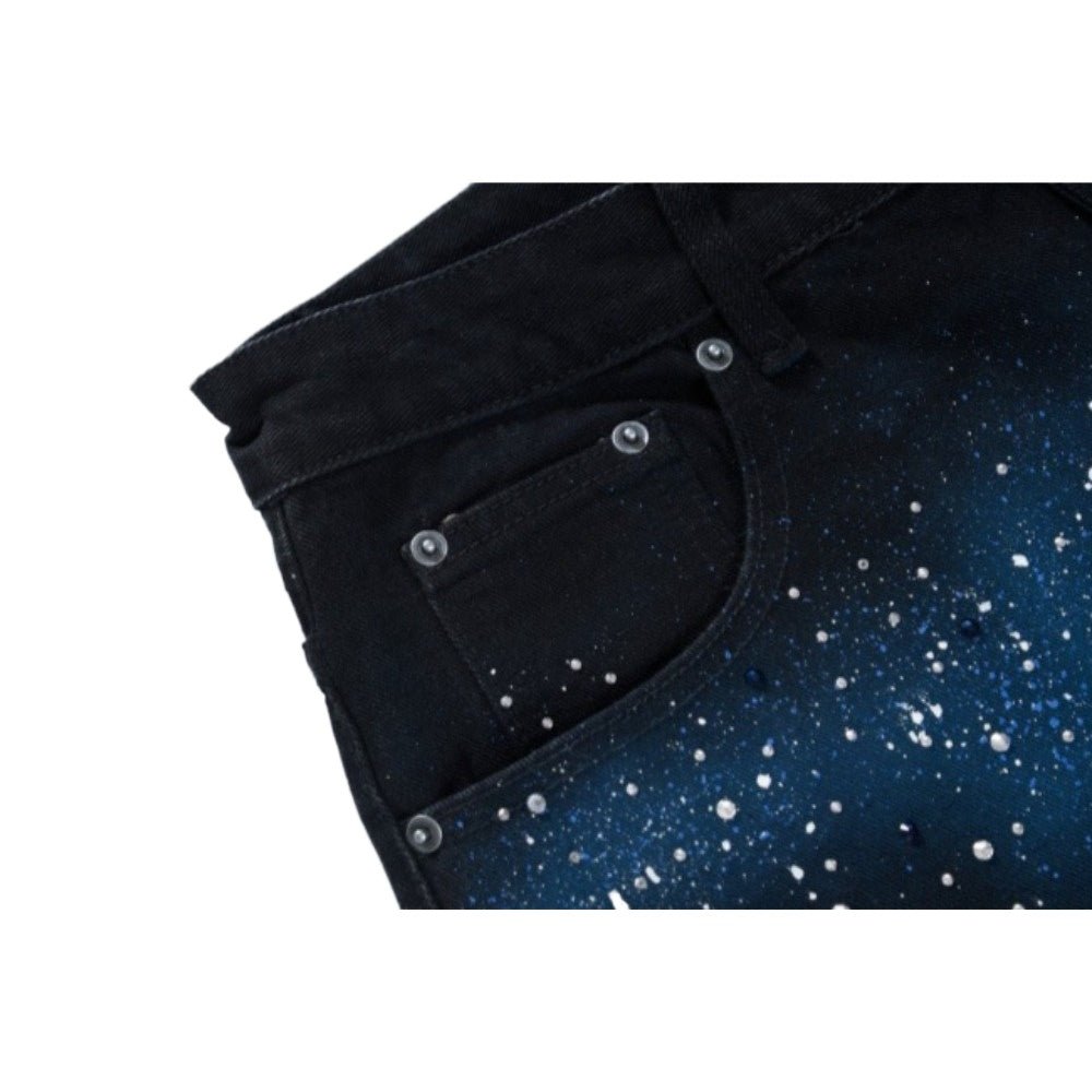 Starry Sky Rhinestone - Embellished Jeans - Thrashink