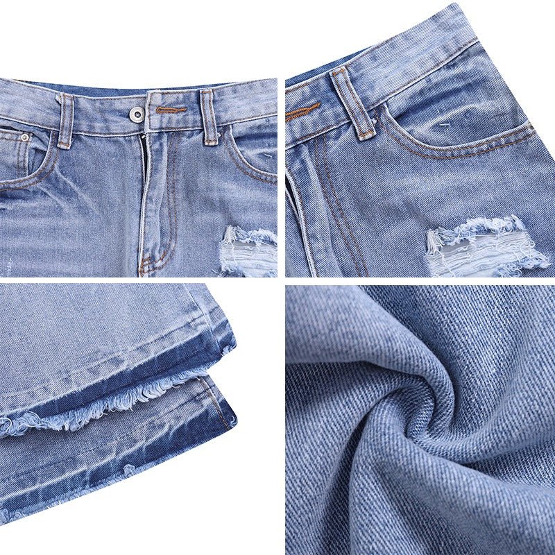 Street Flared Distressed Jeans - Thrashink