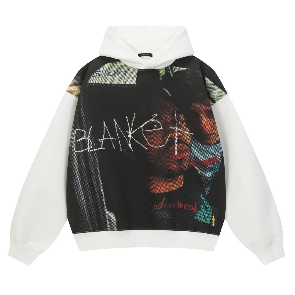 Street Hip - hop Character Print Sweatshirt - Thrashink