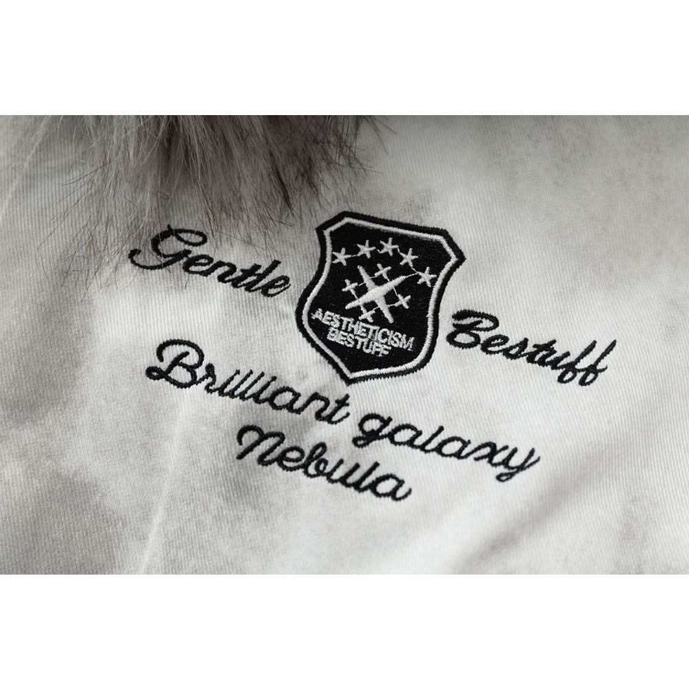 Street Hooded Fur Collar Bomber Cotton Jacket - Thrashink